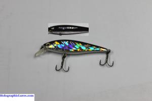 NEW 4" Silver HD LifeLikeLures.com™ Holographic Meandering Minnow™ Lure - Holographiclures.com™ 