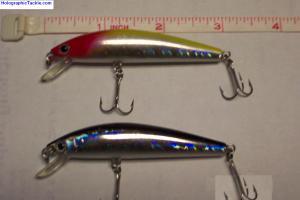 NEW 3" Silver HD LifeLikeLures.com™ Holographic Meandering Minnow™ Lure - Holographiclures.com™ 